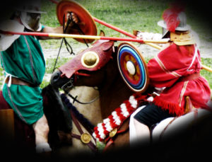 gladiateur spectacle equestre chevalier gaulois cavaliers romains