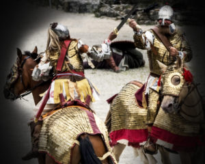 gladiateurs spectacle chevalier gaulois equestre