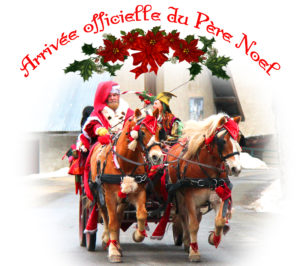 pere noel en calèche